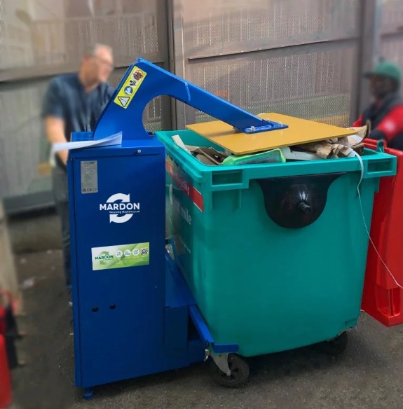 RamPack 1100L Bin Compactor can reduce volume up to 75%